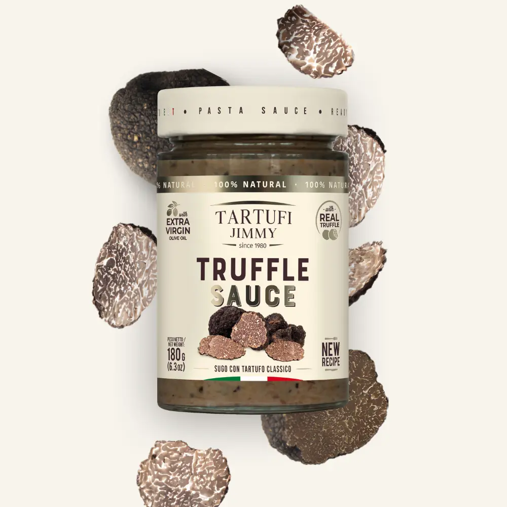 Буркан със сос от трюфели tartufi jimmy с етикет Буркан със сос от трюфели tartufi jimmy с етикет